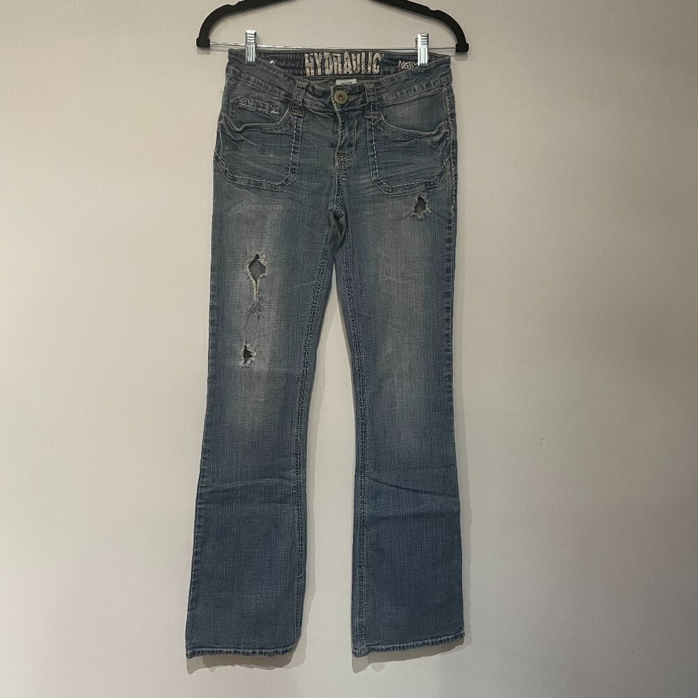 Hydraulic Vintage Low Rise Ripped Jeans